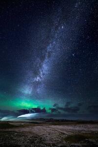 Fotografie de artă Aurora Borealis with the Milky Way, Arctic-Images, (26.7 x 40 cm)