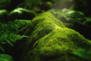 Fotografie Closeup shot of moss and plants, Wirestock, (40 x 26.7 cm)