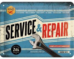 Placă metalică Service & Repair, (20 x 15 cm)