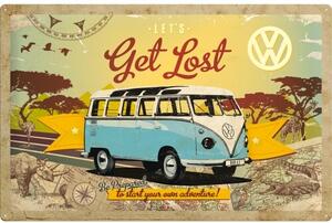 Placă metalică Volkswagen VW - Let‘s Get Lost (60x40), (60 x 40 cm)