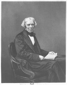 Fotografie de artă Portrait of Michael Faraday (1791-1867) engraved by D.J. Pound from a photograph (engraving), Mayall, John Jabez Edwin Paisley (1813-1901), (30 x 40 cm)