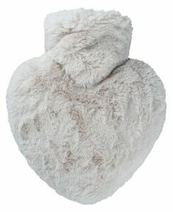 Termofor Hugo Frosch cu husă din blană artificială Heart 1 l, gri
