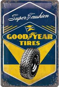 Placă metalică Super Cushion - Good Year Tires, (20 x 30 cm)