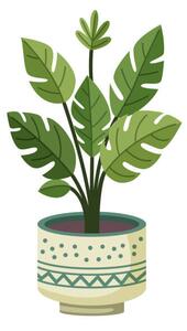 Ilustrare Monstera plant in a pot, Yuliia Sydorova, (40 x 40 cm)