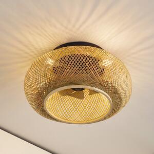 Lucande Ventilator de tavan cu lumină Cordie, DC, silențios, Ø 53cm, reglabil, Lemn, Camera de zi / sufragerie, Bamboo, Casă de țară / Rustic