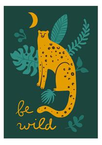 Ilustrare Leopards and tigers card. Wild animal., Nadezhda Kurbatova, (30 x 40 cm)