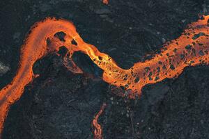 Fotografie de artă Aerial shot looking directly down on, Abstract Aerial Art, (40 x 26.7 cm)