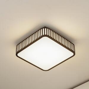 Lindby LED-Außendeckenleuchte Lurinda, 26 cm negru, IP44, Negru, Aluminiu, Modern