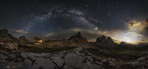 Fotografie Galaxy Dolomites, Ivan Pedretti, (50 x 23.2 cm)