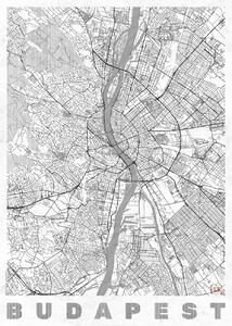 Harta Budapest, Hubert Roguski, (30 x 40 cm)