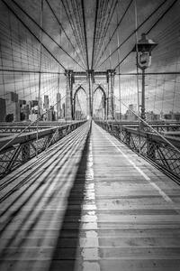 Fotografie de artă NEW YORK CITY Brooklyn Bridge, Melanie Viola, (26.7 x 40 cm)