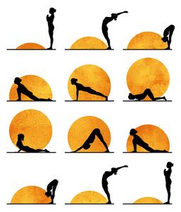 Ilustrare Yoga Sun, Kubistika, (26.7 x 40 cm)