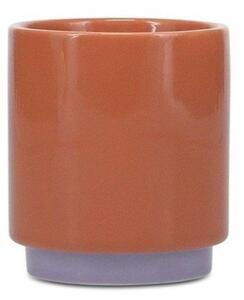 Ceașcă portocalie/mov din gresie ceramică 130 ml Duo – ONA