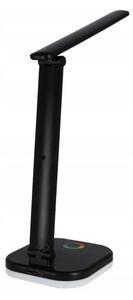 Lampă de birou LED RGBW dimabilă, cu încărcare wireless, 7W, 5V USB, negru