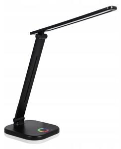 Lampă de birou LED RGBW dimabilă, cu încărcare wireless, 7W, 5V USB, negru