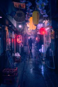 Fotografie de artă Tokyo Blue Rain, Javier de la, (26.7 x 40 cm)