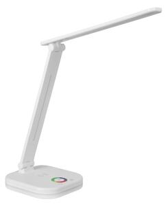 Lampă de birou LED RGBW dimabilă, cu încărcare wireless, LED/7W/5V USB, alb