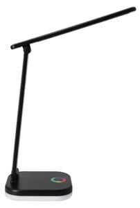 Lampă de birou LED RGBW dimabilă, cu încărcare wireless, 7W, 5V USB, negru