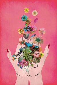 Ilustrație Frida`s Hand`s (Pink Version), Treechild, (26.7 x 40 cm)