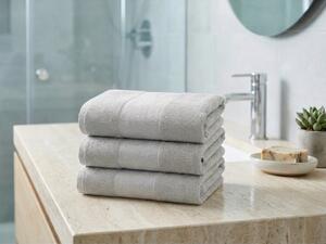 Set prosoape CARRARA 30x30 cm gri deschis 100% bumbac, 3 buc