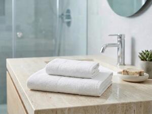 Set de prosoape CARRARA 1buc 60x100 cm si 1buc 40x55 cm 100% bumbac, alb