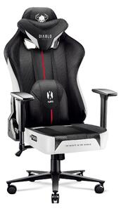 Scaun Gaming Diablo X-Player 2.0 Din Material Normal Size: Alb-Negru Diablochairs