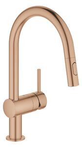 Grohe Minta baterie bucătărie pe picior Brushed Warm Sunset 32321DL2