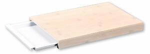 Kesper 57352 Placă de tăiat cu tavă de depozitare,alb, 38 x 25,5 x 3,5 cm