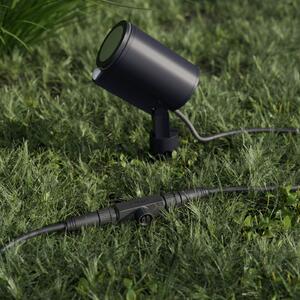 STEINEL Spot LED Garden C, antracit, cu țeapă de fixare în pământ, IP65, RBWW, reglabil, Negru, Aluminiu, Modern