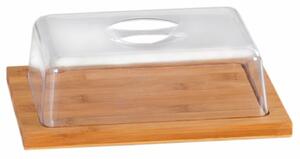 Kesper 58643 Placă de tăiat din bambus cu capac,25 x 20 x 8 cm