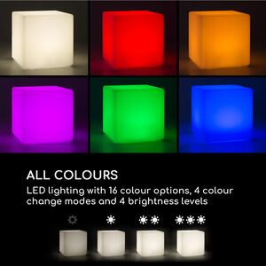Blumfeldt Shinecube XL, cub luminos, 40 x 40 x 40 cm, 16 culori LED, 4 moduri de lumină, alb