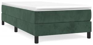Cadru de pat box spring, verde închis, 100x200 cm, catifea