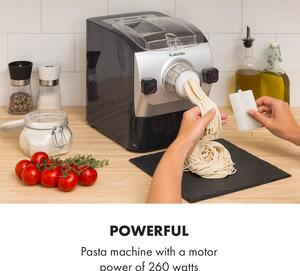 Klarstein Pastamania, mașină de făcut paste, 260W, 7 accesorii, 500 g, 60dB, LED