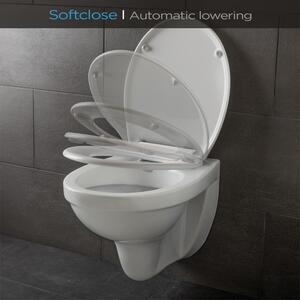 Blumfeldt Celesto, capac pentru toaletă, în formă de O, pliabil automat, antibacterian, alb