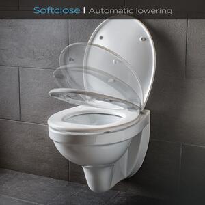 Blumfeldt Kaiana, scaun de toaletă, în formă de O, pliabil automat, antibacterian, alb