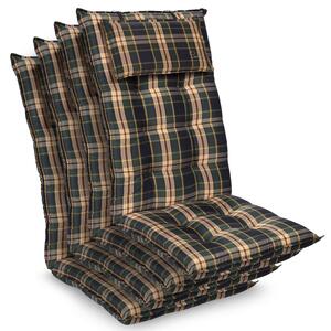 Blumfeldt Sylt, pernă tapițată, pernă pentru scaun, spătar mai înat, poliester, 50 × 120 × 9 cm, 4 × pernă
