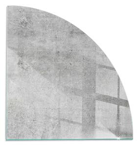 Sticlă semiovală sub sobă Model de beton brut