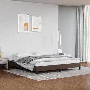 Cadru de pat, maro, 180x200 cm, piele ecologică