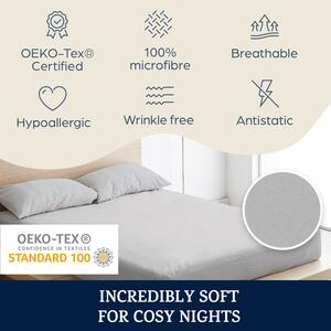 Sleepwise Soft Wonder-Edition, cearșaf elastic pentru pat, 140 – 160 x 200 cm, microfibră