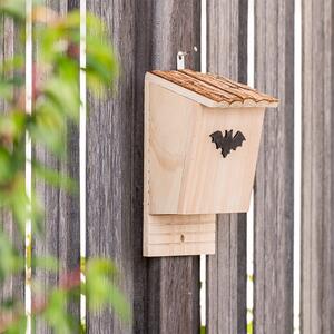 Blumfeldt Căsuță pentru lilieci, cuib, ajutor pentru iarnă, locuibilă pe tot parcursul anului, lemn de pin