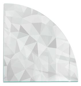 Placă semiovală din sticlă pentru șemineu Abstracție geometrică în forme