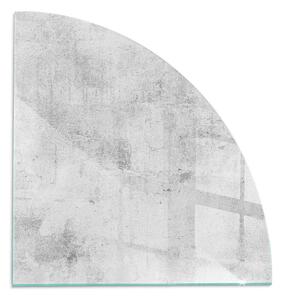 Sticlă semiovală sub sobă Textură de beton într-un stil brut