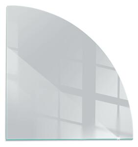Placă de sticlă semiovală șemineu Culoare Gri