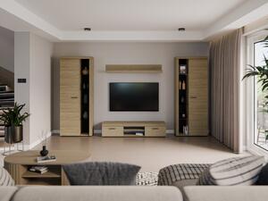 Mobilier living Rudby XL (stejar uleiat) (fără iluminat). 1138237