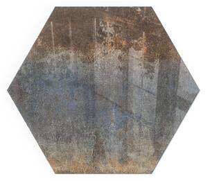 Placă hexagonală din sticlă pentru șemineu Model abstract cu texturi variate