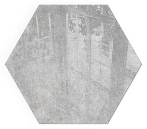 Placă hexagonală din sticlă pentru șemineu Textură de beton într-un stil brut