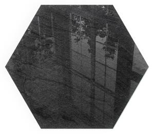Sticlă hexagonală sub sobă Modelul structurii de piatră