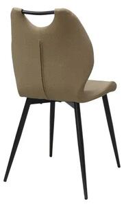 Scaun living din catifea si picioare metalice,Topmax