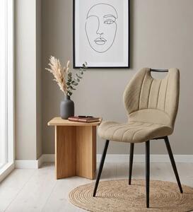 Scaun living din piele ecologica si picioare metalice,Topmax