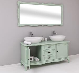 Mobilier baie Chic cu 2 usi si 3 sertare pentru chiuveta suprapusa inclus in pret cu oglinda - Culoare_P092 - VOPSIT cu finisaj Vopsit